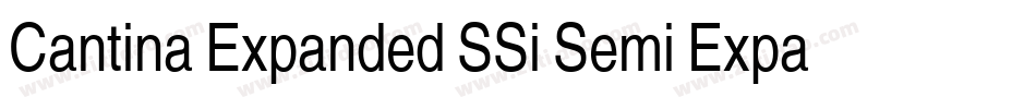 Cantina Expanded SSi Semi Expanded字体转换